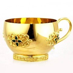 Gilded brass drinking mug