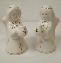 Angel candlestick, ceramics.