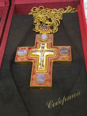 Хрест латунний у футлярі КЛ005