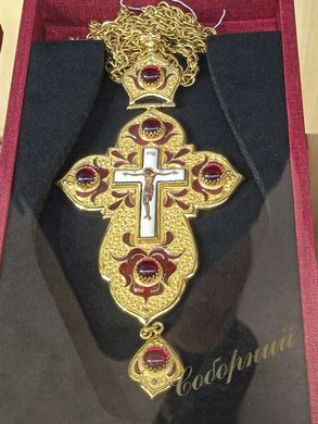 Хрест латунний у футлярі КЛ006