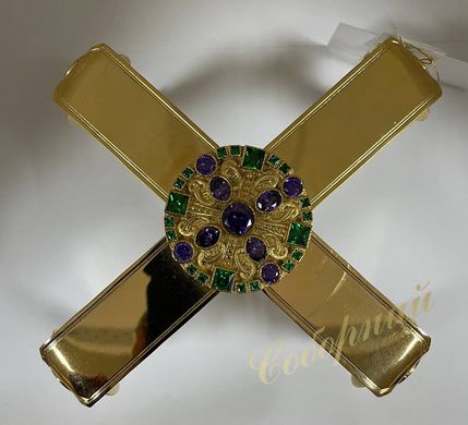 Звездица латунная с позолотой, вставками и эмалью "Византия"