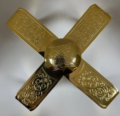 Brass star with etching and gilding