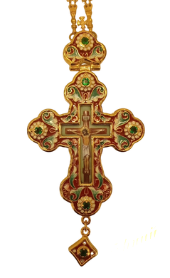 Pectoral cross with decorations, in assortment