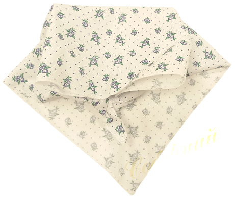 White kerchief with flowers