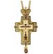 Cross brass in gilding, with print and chain