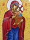 Икона "Божья Матерь с младенцем" (разный фон, перламутр, нимб)